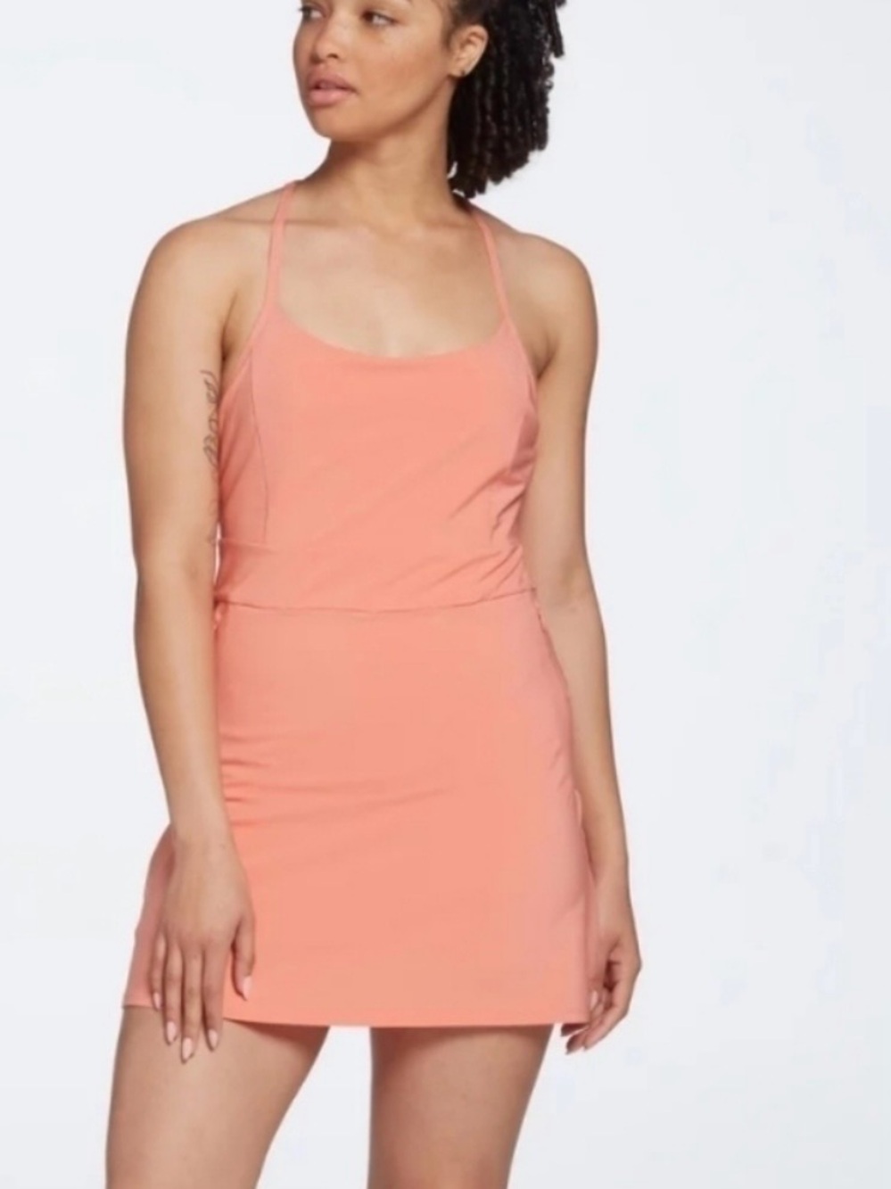 CALIA by Carrie Underwood Coral Pink Strappy Active Dress